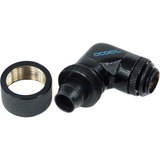 Alphacool 62371 parte e accessorio del sistema di raffreddamento del computer, Connessione Nero, Ottone, Nero, 1/4", 90°, Maschio, 32 mm