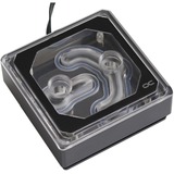 Alphacool Eisblock XPX Aurora Edge Blocco di acqua trasparente/Nero, Blocco di acqua, Ottone, Rame, Plexiglass, Nero, LGA 1150 (Socket H3), LGA 1151 (Socket H4), LGA 1155 (Socket H2), LGA 1200 (Socket H5), LGA 2011..., CE, FC, ROHS, 70 mm