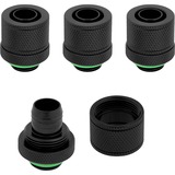 Corsair CX-9051002-WW parte e accessorio del sistema di raffreddamento del computer Guarnizione Nero, Guarnizione, Ottone, Nero, 1/4", 4 x Compression fittings, Liquido