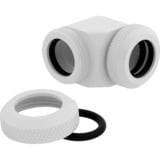 Corsair CX-9052027-WW parte e accessorio del sistema di raffreddamento del computer Guarnizione, Connessione bianco, Guarnizione, Ottone, Bianco, 1/4", 90°, 1,2 cm