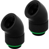 Corsair CX-9055002-WW parte e accessorio del sistema di raffreddamento del computer Guarnizione, Connessione Nero, Guarnizione, Ottone, Nero, 1/4", 45°, 2 x 45° Rotary Adapters