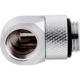 Corsair CX-9055008-WW parte e accessorio del sistema di raffreddamento del computer Guarnizione, Connessione cromo, Guarnizione, Ottone, Cromo, 1/4", 90°, Liquido