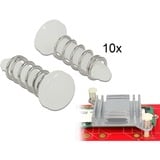 DeLOCK rivetto Rivetto a pressione, Montaggio bianco, Rivetto a pressione, Plastica, Bianco, Elettronica, Testa piatta, 6,3 mm