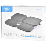 DeepCool Multi Core X6 base di raffreddamento per notebook 39,6 cm (15.6") 1300 Giri/min Nero Nero, 39,6 cm (15.6"), 4 pz, 14 cm, 1,5 cm, 10 cm, 1,5 cm