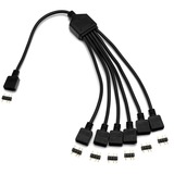 EKWB EK-D-RGB 6-Way Splitter Cable Nero