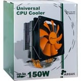 Inter-Tech Argus SU-260 Processore Refrigeratore 12 cm Nero, Arancione, raffreddamento CPU  Refrigeratore, 12 cm, 600 Giri/min, 1400 Giri/min, 26 dB, 59,47 m³/h