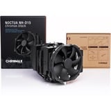 Noctua NH-D15 chromax.black Processore Refrigeratore 15 cm Nero, raffreddamento CPU  Nero, Refrigeratore, 15 cm, 300 Giri/min, 1500 Giri/min, 24,6 dB, 140,2 m³/h