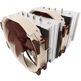 Noctua NH-D15 sistema di raffreddamento per computer Processore Refrigeratore 14 cm Refrigeratore, 14 cm, 300 Giri/min, 1500 Giri/min, 24,6 dB, 140,2 m³/h