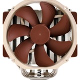 Noctua NH-U14S sistema di raffreddamento per computer Processore Refrigeratore 12 cm Marrone, Acciaio inossidabile Refrigeratore, 12 cm, 1500 Giri/min, 24,6 dB, 140,2 m³/h, Marrone, Acciaio inossidabile