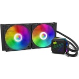 SilentiumPC Navis EVO ARGB 280 Processore 14 cm Nero, Raffreddamento ad acqua Nero, 14 cm, Nero