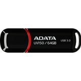 ADATA 64GB DashDrive UV150 unità flash USB USB tipo A 3.2 Gen 1 (3.1 Gen 1) Nero Nero/Rosso, 64 GB, USB tipo A, 3.2 Gen 1 (3.1 Gen 1), Cuffia, 9 g, Nero