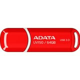 ADATA 64GB DashDrive UV150 unità flash USB USB tipo A 3.2 Gen 1 (3.1 Gen 1) Rosso rosso, 64 GB, USB tipo A, 3.2 Gen 1 (3.1 Gen 1), Cuffia, 9 g, Rosso