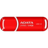 ADATA 64GB DashDrive UV150 unità flash USB USB tipo A 3.2 Gen 1 (3.1 Gen 1) Rosso, Chiavetta USB rosso, 64 GB, USB tipo A, 3.2 Gen 1 (3.1 Gen 1), Cuffia, 9 g, Rosso