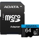 ADATA 64GB, microSDHC, Class 10 UHS-I Classe 10, Scheda di memoria microSDHC, Class 10, 64 GB, MicroSDHC, Classe 10, UHS-I, 85 MB/s, 25 MB/s