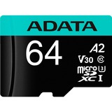 ADATA Premier Pro 64 GB MicroSDXC UHS-I Classe 10, Scheda di memoria 64 GB, MicroSDXC, Classe 10, UHS-I, 100 MB/s, 80 MB/s