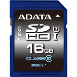 ADATA Premier SDHC UHS-I U1 Class10 16GB Classe 10 16 GB, SDHC, Classe 10, 30 MB/s, 10 MB/s, Nero, Blu