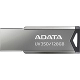 ADATA UV350 unità flash USB 128 GB USB tipo A 3.2 Gen 1 (3.1 Gen 1) Argento argento, 128 GB, USB tipo A, 3.2 Gen 1 (3.1 Gen 1), 100 MB/s, Senza coperchio, Argento, Vendita al dettaglio