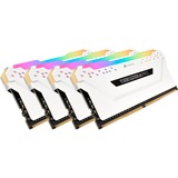 Corsair Vengeance CMW32GX4M4C3200C16W memoria 32 GB 4 x 8 GB DDR4 3200 MHz bianco, 32 GB, 4 x 8 GB, DDR4, 3200 MHz, 288-pin DIMM, Bianco