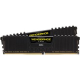 Corsair Vengeance LPX 32GB, DDR4, 3000MHz memoria 2 x 16 GB Nero, DDR4, 3000MHz, 32 GB, 2 x 16 GB, DDR4, 3000 MHz, 288-pin DIMM, Nero