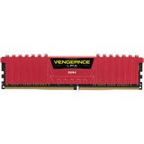 Corsair Vengeance LPX 8GB DDR4-2400 memoria 1 x 8 GB 2400 MHz rosso, 8 GB, 1 x 8 GB, DDR4, 2400 MHz, 288-pin DIMM, Rosso
