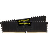 Corsair Vengeance LPX CMK16GX4M2Z2933C16 memoria 16 GB 2 x 8 GB DDR4 2933 MHz Nero, 16 GB, 2 x 8 GB, DDR4, 2933 MHz, 288-pin DIMM, Nero