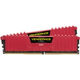 Corsair Vengeance LPX DDR4 3200MHz 16GB memoria rosso, 16 GB, 2 x 8 GB, DDR4, 3200 MHz, 288-pin DIMM, Rosso