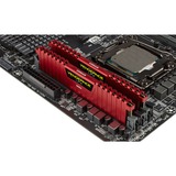 Corsair Vengeance LPX DDR4 3200MHz 16GB memoria rosso, 16 GB, 2 x 8 GB, DDR4, 3200 MHz, 288-pin DIMM, Rosso