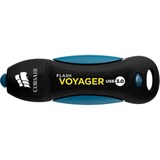 Corsair Voyager 256GB unità flash USB USB tipo A 3.2 Gen 1 (3.1 Gen 1) Nero, Blu Nero/Blu, 256 GB, USB tipo A, 3.2 Gen 1 (3.1 Gen 1), 190 MB/s, Cuffia, Nero, Blu