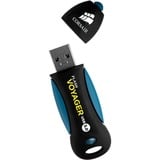 Corsair Voyager 256GB unità flash USB USB tipo A 3.2 Gen 1 (3.1 Gen 1) Nero, Blu Nero/Blu, 256 GB, USB tipo A, 3.2 Gen 1 (3.1 Gen 1), 190 MB/s, Cuffia, Nero, Blu