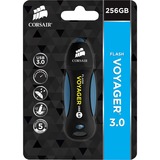 Corsair Voyager 256GB unità flash USB USB tipo A 3.2 Gen 1 (3.1 Gen 1) Nero, Blu Nero/Blu, 256 GB, USB tipo A, 3.2 Gen 1 (3.1 Gen 1), 190 MB/s, Cuffia, Nero, Blu