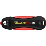 Corsair Voyager GT unità flash USB 128 GB USB tipo A 3.2 Gen 1 (3.1 Gen 1) Nero, Rosso Nero/Rosso, 128 GB, USB tipo A, 3.2 Gen 1 (3.1 Gen 1), 390 MB/s, Cuffia, Nero, Rosso