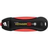 Corsair Voyager GT unità flash USB 256 GB USB tipo A 3.2 Gen 1 (3.1 Gen 1) Nero, Rosso Nero/Rosso, 256 GB, USB tipo A, 3.2 Gen 1 (3.1 Gen 1), 390 MB/s, Cuffia, Nero, Rosso