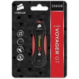 Corsair Voyager GT unità flash USB 256 GB USB tipo A 3.2 Gen 1 (3.1 Gen 1) Nero, Rosso Nero/Rosso, 256 GB, USB tipo A, 3.2 Gen 1 (3.1 Gen 1), 390 MB/s, Cuffia, Nero, Rosso