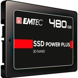 Emtec X150 Power Plus 2.5" 480 GB Serial ATA III, Disco a stato solido Nero, 480 GB, 2.5", 520 MB/s, 6 Gbit/s