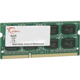 G.Skill 4GB DDR3-1600 SQ memoria 1 x 4 GB 1066 MHz 4 GB, 1 x 4 GB, DDR3, 1066 MHz, 204-pin SO-DIMM, Vendita al dettaglio