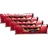 G.Skill Ripjaws 32GB DDR4-2666Mhz memoria 4 x 8 GB rosso, 32 GB, 4 x 8 GB, DDR4, 2666 MHz, 288-pin DIMM, Rosso