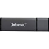 Intenso Alu Line unità flash USB 32 GB USB tipo A 2.0 Antracite Nero, 32 GB, USB tipo A, 2.0, 28 MB/s, Cuffia, Antracite