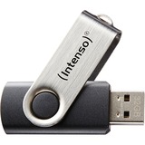 Intenso Basic Line unità flash USB 32 GB USB tipo A 2.0 Nero, Argento argento/Nero, 32 GB, USB tipo A, 2.0, 28 MB/s, Girevole, Nero, Argento