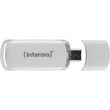 Intenso Flash Line unità flash USB 128 GB USB tipo-C 3.2 Gen 1 (3.1 Gen 1) Bianco bianco, 128 GB, USB tipo-C, 3.2 Gen 1 (3.1 Gen 1), 70 MB/s, Cuffia, Bianco