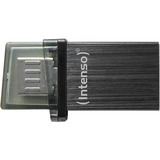 Intenso Mini Mobile Line unità flash USB 16 GB USB Type-A / Micro-USB 2.0 Nero 16 GB, USB Type-A / Micro-USB, 2.0, 20 MB/s, Cuffia, Nero