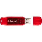 Intenso Rainbow Line unità flash USB 128 GB USB tipo A 2.0 Rosso, Trasparente rosso, 128 GB, USB tipo A, 2.0, 28 MB/s, Cuffia, Rosso, Trasparente