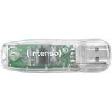 Intenso Rainbow Line unità flash USB 32 GB USB tipo A 2.0 Trasparente, Chiavetta USB trasparente, 32 GB, USB tipo A, 2.0, 28 MB/s, Cuffia, Trasparente