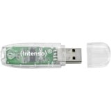 Intenso Rainbow Line unità flash USB 32 GB USB tipo A 2.0 Trasparente, Chiavetta USB trasparente, 32 GB, USB tipo A, 2.0, 28 MB/s, Cuffia, Trasparente
