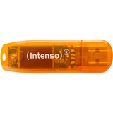 Intenso Rainbow Line unità flash USB 64 GB USB tipo A 2.0 Arancione arancione , 64 GB, USB tipo A, 2.0, 28 MB/s, Cuffia, Arancione