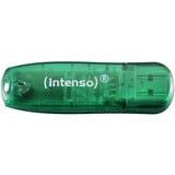Intenso Rainbow Line unità flash USB 8 GB USB tipo A 2.0 Verde, Chiavetta USB verde, 8 GB, USB tipo A, 2.0, 28 MB/s, Cuffia, Verde