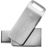 Intenso cMobile Line unità flash USB 32 GB USB Type-A / USB Type-C 3.2 Gen 1 (3.1 Gen 1) Argento argento, 32 GB, USB Type-A / USB Type-C, 3.2 Gen 1 (3.1 Gen 1), 70 MB/s, Girevole, Argento