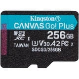 Kingston Canvas Go! Plus 256 GB MicroSD UHS-I Classe 10 Nero, 256 GB, MicroSD, Classe 10, UHS-I, 170 MB/s, 90 MB/s