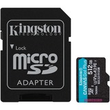 Kingston Canvas Go! Plus 512 GB MicroSD UHS-I Classe 10 Nero, 512 GB, MicroSD, Classe 10, UHS-I, 170 MB/s, 90 MB/s