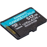 Kingston Canvas Go! Plus 512 GB MicroSD UHS-I Classe 10 Nero, 512 GB, MicroSD, Classe 10, UHS-I, 170 MB/s, 90 MB/s