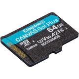 Kingston Canvas Go! Plus 64 GB MicroSD UHS-I Classe 10 Nero, 64 GB, MicroSD, Classe 10, UHS-I, 170 MB/s, 70 MB/s